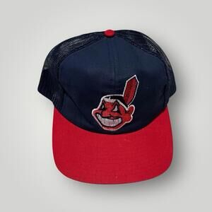 Vintage Cleveland Indians MLB Trucker Hat M/L Men’s